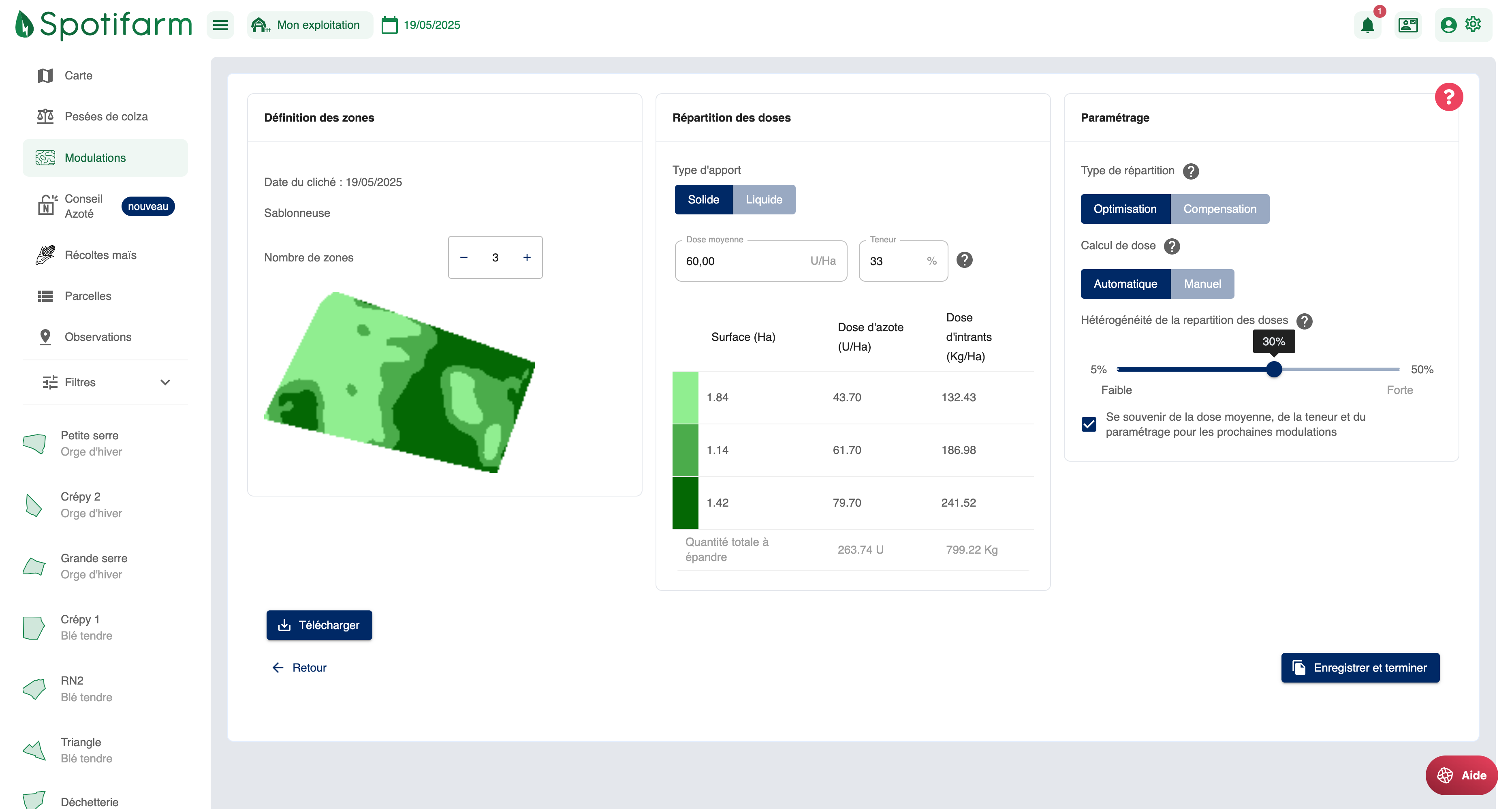 carte de modulation spotifarm